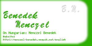 benedek menczel business card